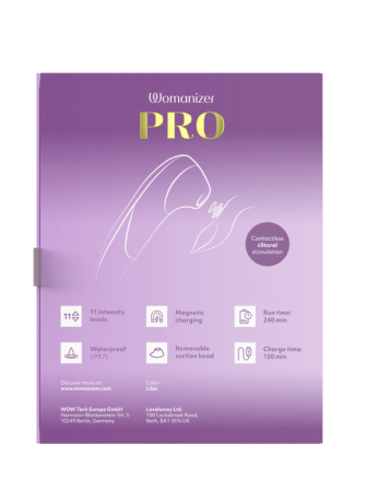 Stimulateur clitoridien sans contact  Pro violet 11 intensités – Womanizer